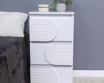 Slim Nightstand with Drawer: Modern Bedside Table for Small Spaces