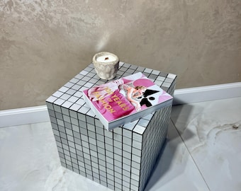 Modern Tile Side Table - Cube Accent Table, Home Decor