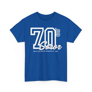 Camisa de hermandad Zeta Phi Beta / Soror Zeta Phi Beta de los años 70