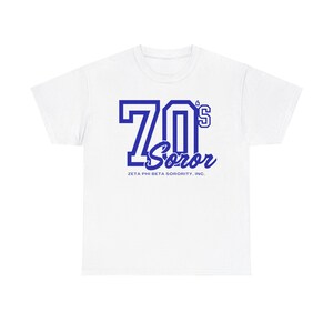 Camisa de hermandad Zeta Phi Beta / Soror Zeta Phi Beta de los años 70