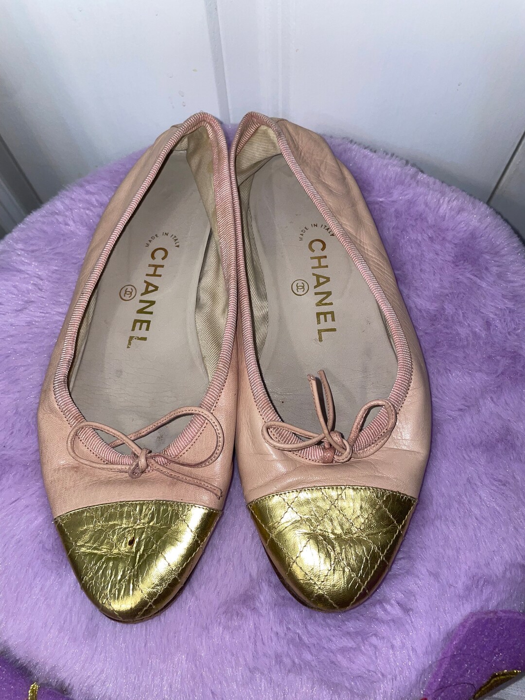 used chanel ballet flats