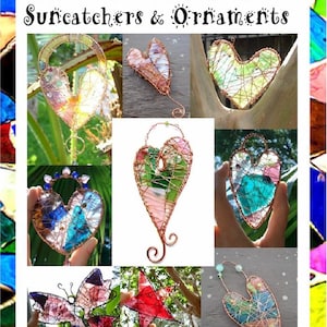 Second Chance Glass Suncatchers - Tutorial by Hippie Chickie - PDF  - How to make beautiful suncatchers and ornaments with recycled glass