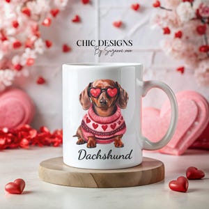 Tan Dachshund mug, Custom Pet Mug, Personalized Dog Mug Cat Coffee Cup Customize Pet Mugs Mom Mug Personalized Cat Dad Mug New Dog Mug