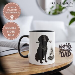 Dog Dad Mug With Pet Portrait Personalized Pet Mug For Father’s Day Gift From Dog Coffee Cup For Him Custom Dog Lover Mug Gift Idea