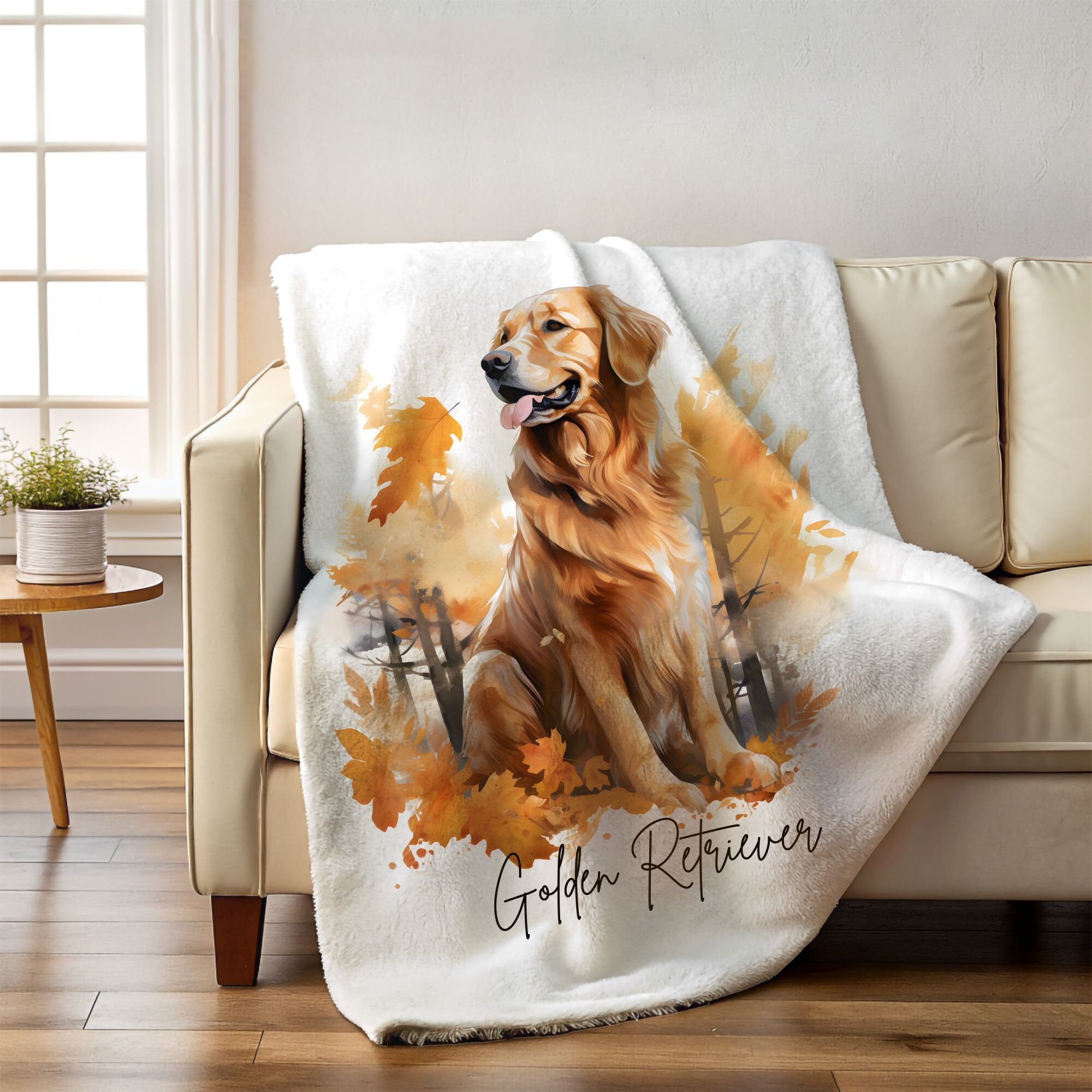 Golden retriever fleece blanket hotsell