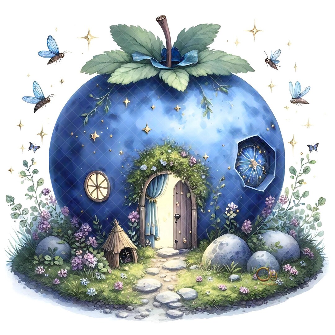 blueberry-fairy-house-clipart-set-of-15-high-quality-300-dpi-jpegs