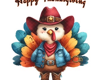Western Thanksgiving Turkey Png, Pink Turkey png,Funny Turkey, Thankful Png, Cool Turkey, Thanksgiving cowboy Turkey png, thanksgiving png