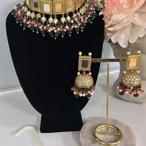 Sheesha Choker Set: Indian Pakistani Bridal Jewelry