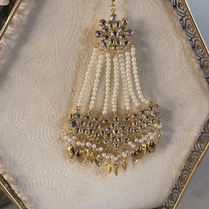 Traditional Punjabi gold finish pippal Patti passa/ Jaggo/sangeet/wedding/party Indian/Pakistani fashion/ jhumar, jhoomer, headpiece