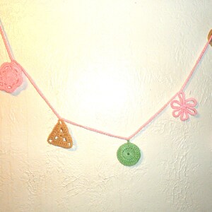 Wall Hanging, Nursery Decoration, Mantle Garland, Geometric Shapes Garland, Girls Room Decor image 4