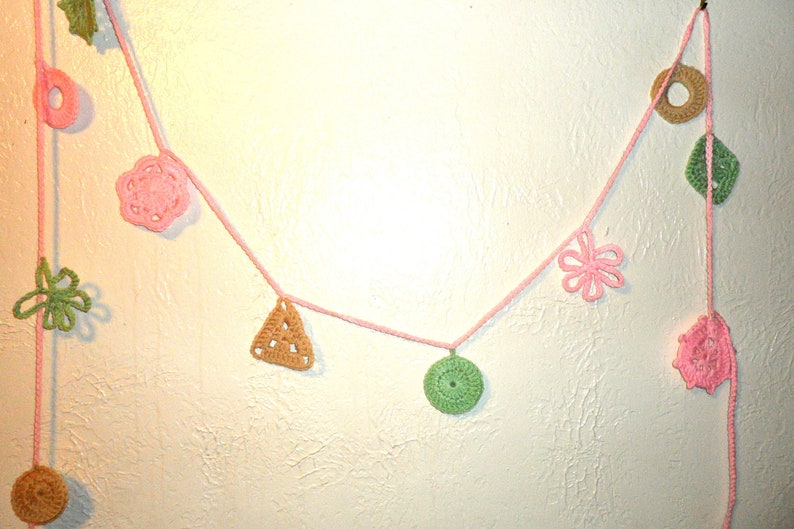 Wall Hanging, Nursery Decoration, Mantle Garland, Geometric Shapes Garland, Girls Room Decor image 4