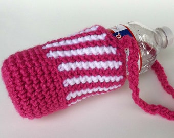 Water Bottle Holder, Water Bottle Carrier, Crochet Water Bottler Holder, Cross Body Bag, Bottle Holder