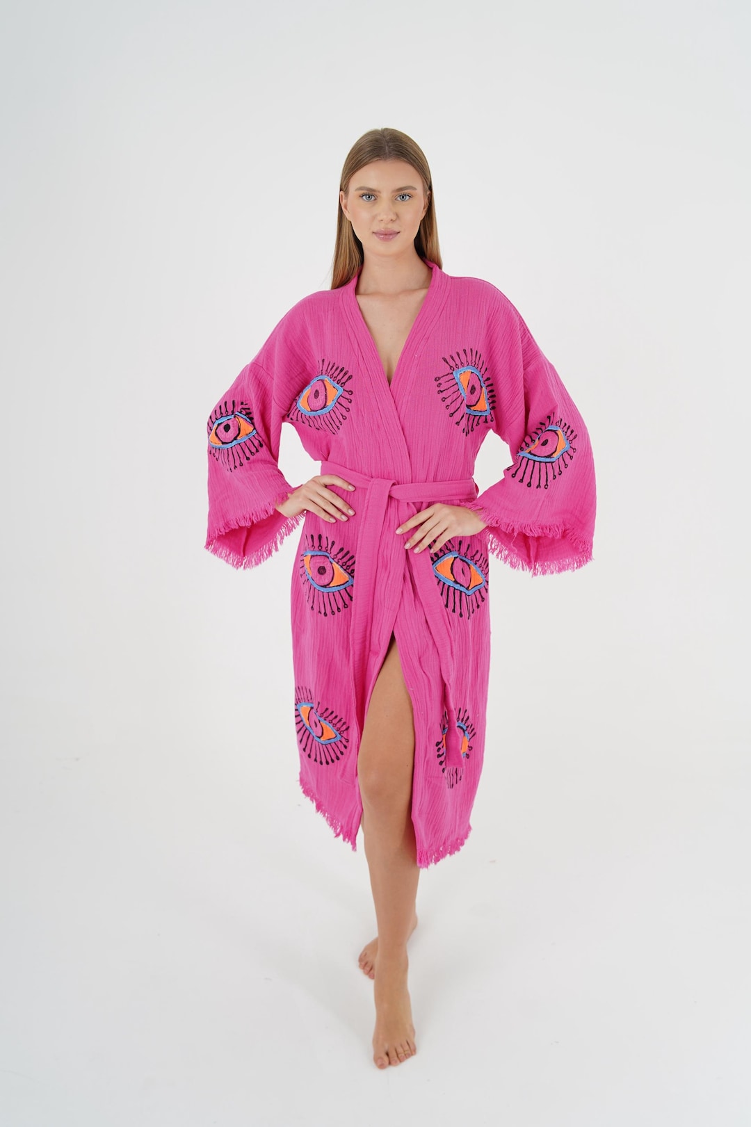 BLUE EVIL EYE KIMONOS - SEXY SUMMER BEACH DRESS