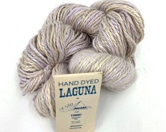 Prism Hand Dyed Laguna Linen Viscose Blend Pastel Purple Gray Aran Weight 3.5oz