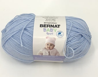 Yarnspirations Bernat Baby Sport Big Ball of Yarn 12.3oz 1256 Yards Baby Blue