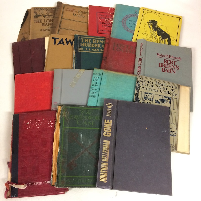 Vintage Book Covers Lot of 10, Distressed Covers, COVERS ONLY, Crafting, Journaling image 1