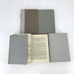 Grijze kleur Vintage Hardcover Boek Stack 5 Home Decor Middelpunt Plankvuller afbeelding 4