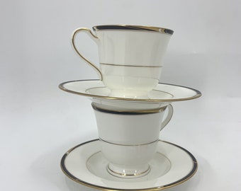 Lot 2 Cups and Saucers Misaka CAH05 Academy Pattern