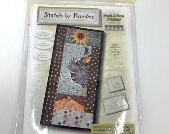 Peek A Boo Turkey Table Topper Sewing Stitch Number Happy Hollow Designs Quilt