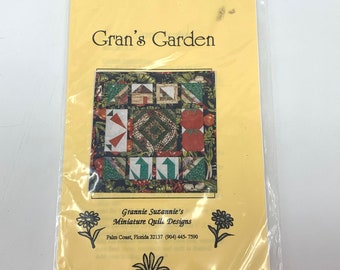 Grans Garden Quiltpatroon van Grannie Suzannies miniatuurquiltontwerpen