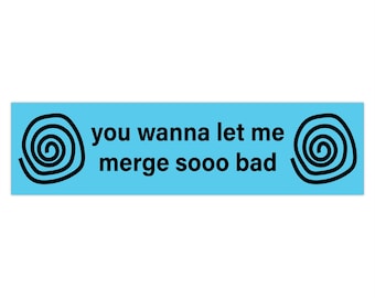 Laat me hypnoseblauw samenvoegen Bumpersticker | Grappige bumpersticker, memesticker, autosticker