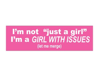 Gewoon een meisje bumpersticker | Gedurfde bumperstickers, grappige stickers, auto-accessoires, Girl Power Decor, leuke cadeaus voor vrienden, cadeaus voor meisjes