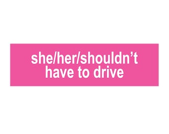 Pegatina para parachoques de chica divertida / Regalos para chicas, pegatina para parachoques de chica atractiva, pegatina de "Odia conducir", pegatina rosa