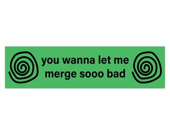 Laat me hypnose groen samenvoegen Bumpersticker | Grappige bumpersticker, memesticker, autosticker
