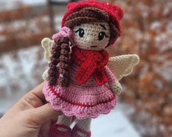 Everyday angel crochet doll (girl)