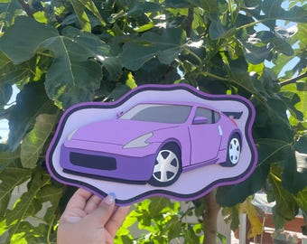 Custom Layered Car Wall Art