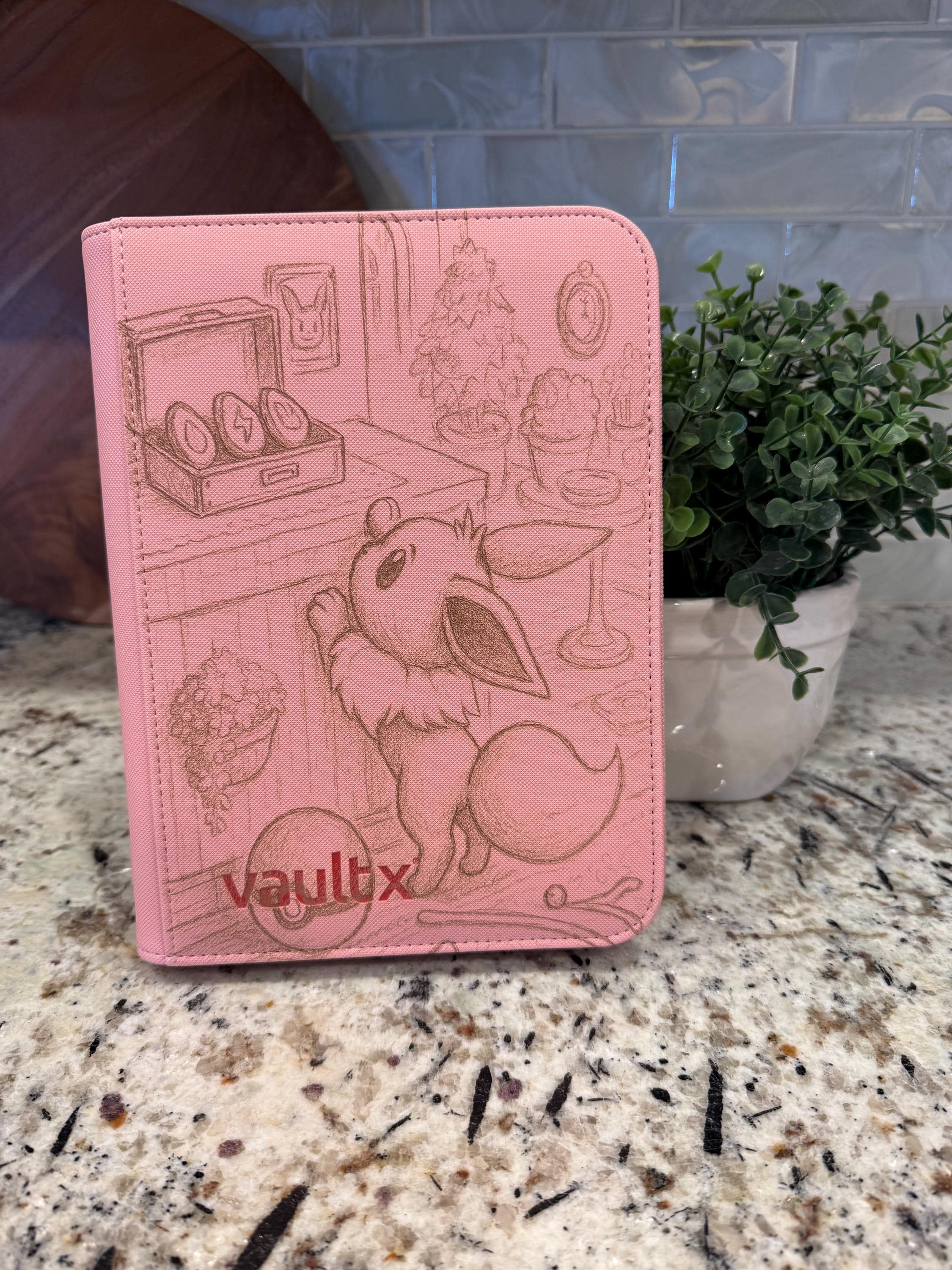 Eevee Pokemon Card Binder, Pink Vault X 4 Pocket Zip TCG Album