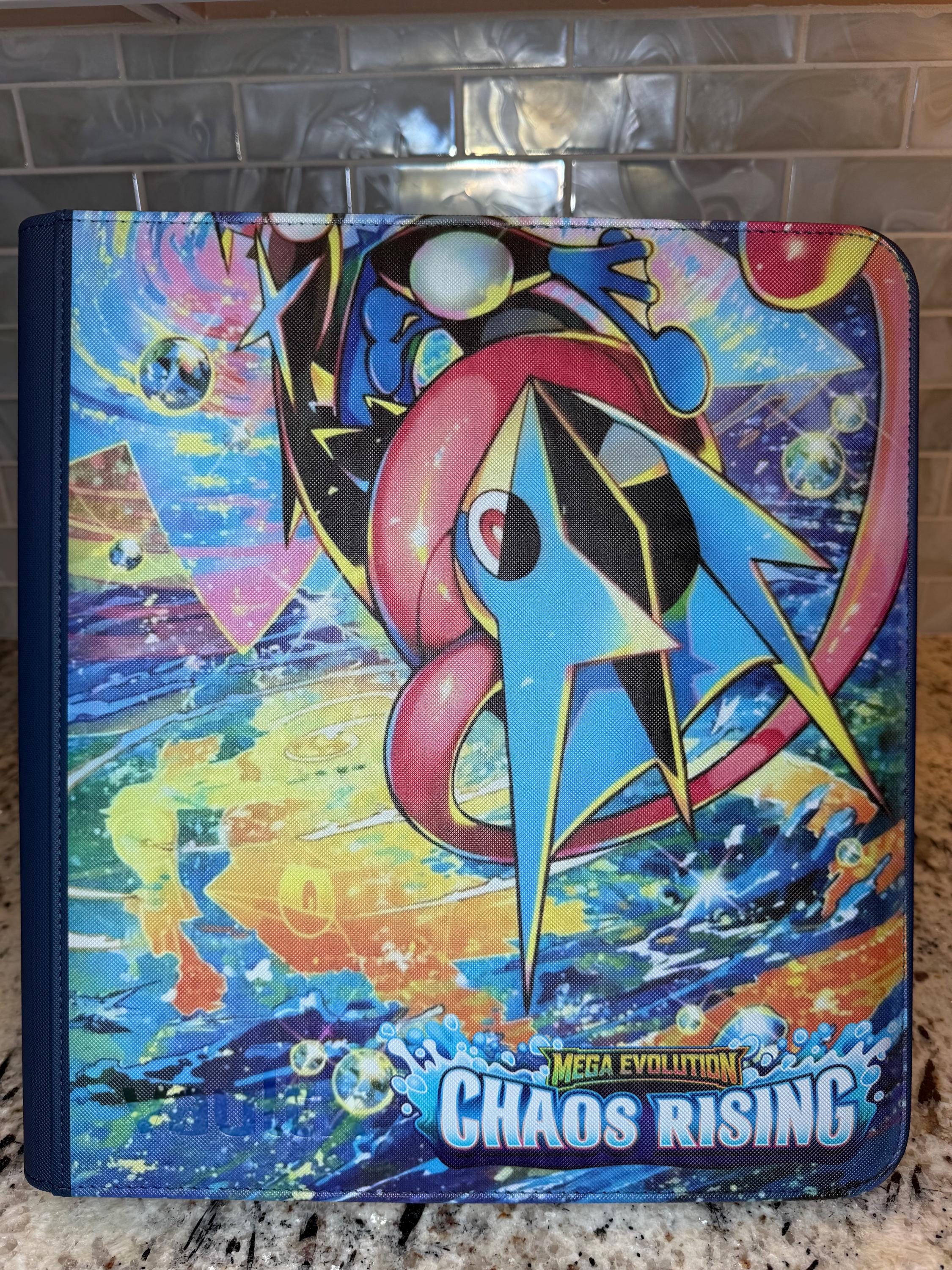 Chaos Rising Pokemon Binder, Navy Vault X 9 or 12 Pocket Zip TCG