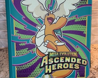 Ascended Heroes Pokemon Binder, Teal Vault X 12XL Pocket Zip TCG Album, Mega Dragonite Master Set Gift