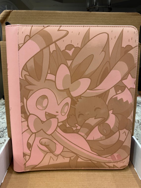 Sylveon Eevee Toploader Binder, Pink Morabto 9 Pocket Pokemon TCG Album, Custom Eeveelution Collector Gift - Etsy Sylveon Eevee Toploader Binder, Pink Morabto 9 Pocket Pokemon TCG Album, Custom Eeveelution Collector Gift - Etsy