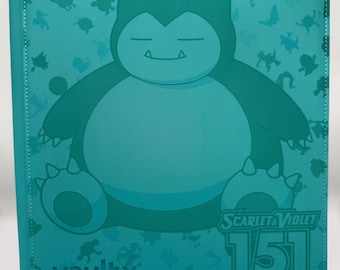 Pokemon 151 Teal Snorlax Vault X 12 Pocket Trading Card Zip