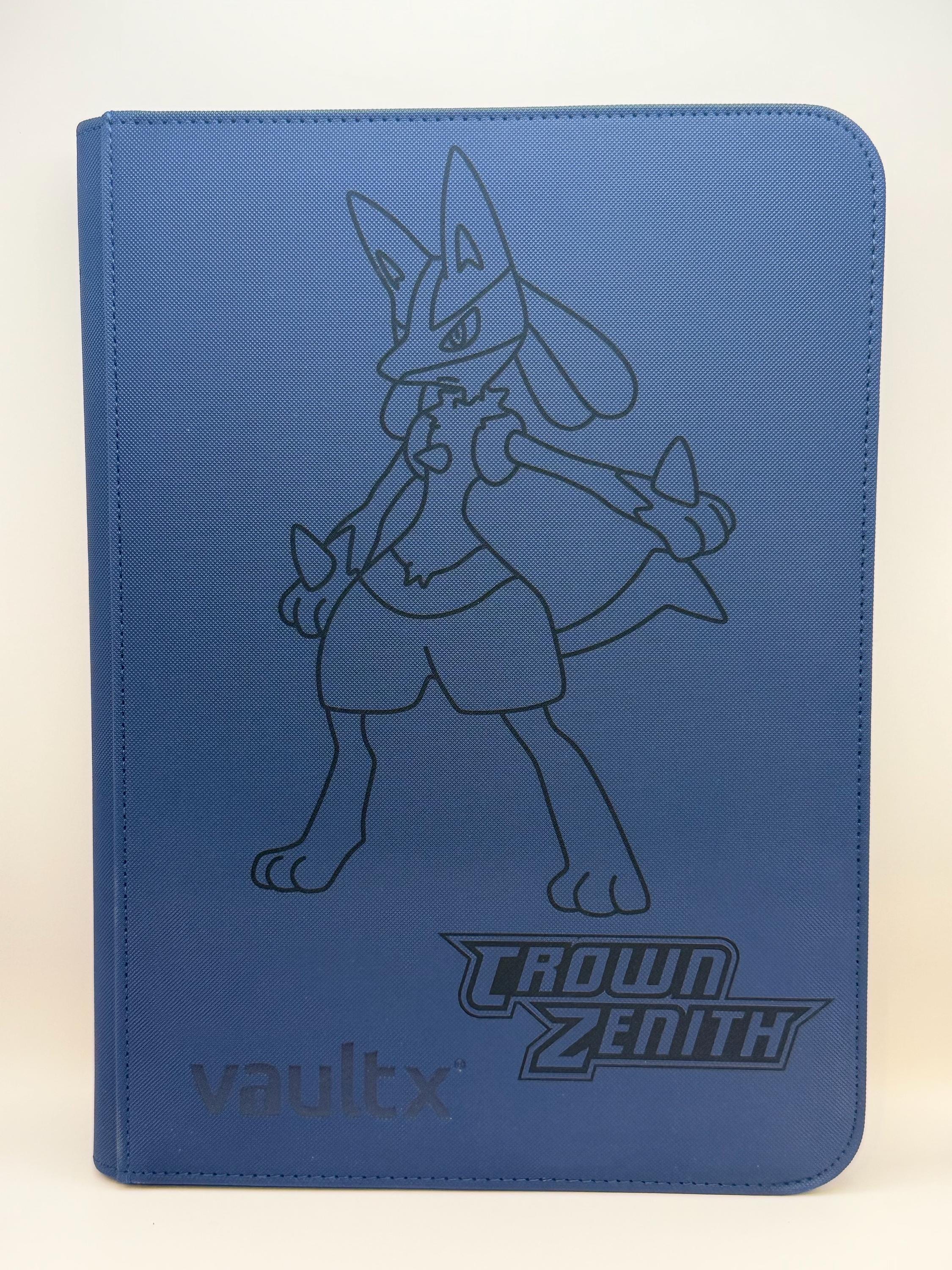 Crown Zenith Pokemon Navy Blue Vault X 9 Pocket Trading Card Zip