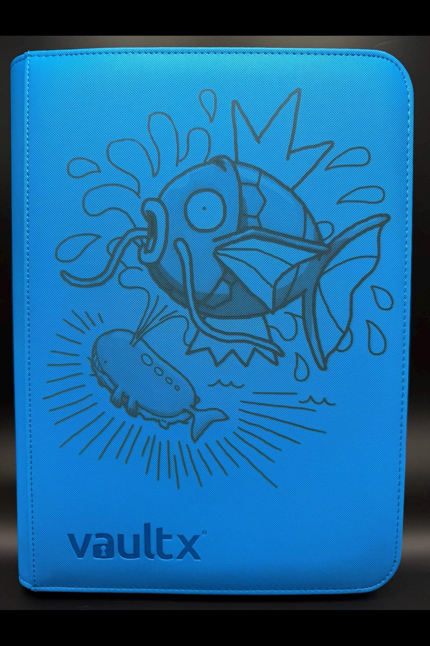 Magikarp Wailord Neon Blue Vault X 9 Pocket Trading Card Zip up