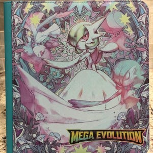 Mega Evolution Pokemon Binder, Teal Vault X 12 Pocket Zip TCG Album, Mega Gardevoir Master Set Collector Gift