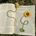 Crochet Bookmark, Mini Bee Bookmark, Sunflower Bookmark, Gift for Book Lover, Gift for Teacher, Back to School Gift, Plant Lover Gift product logo