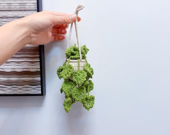 Patrón de crochet para colgar plantas Monstera: Decoración para el coche y el hogar (Patrón en PDF)