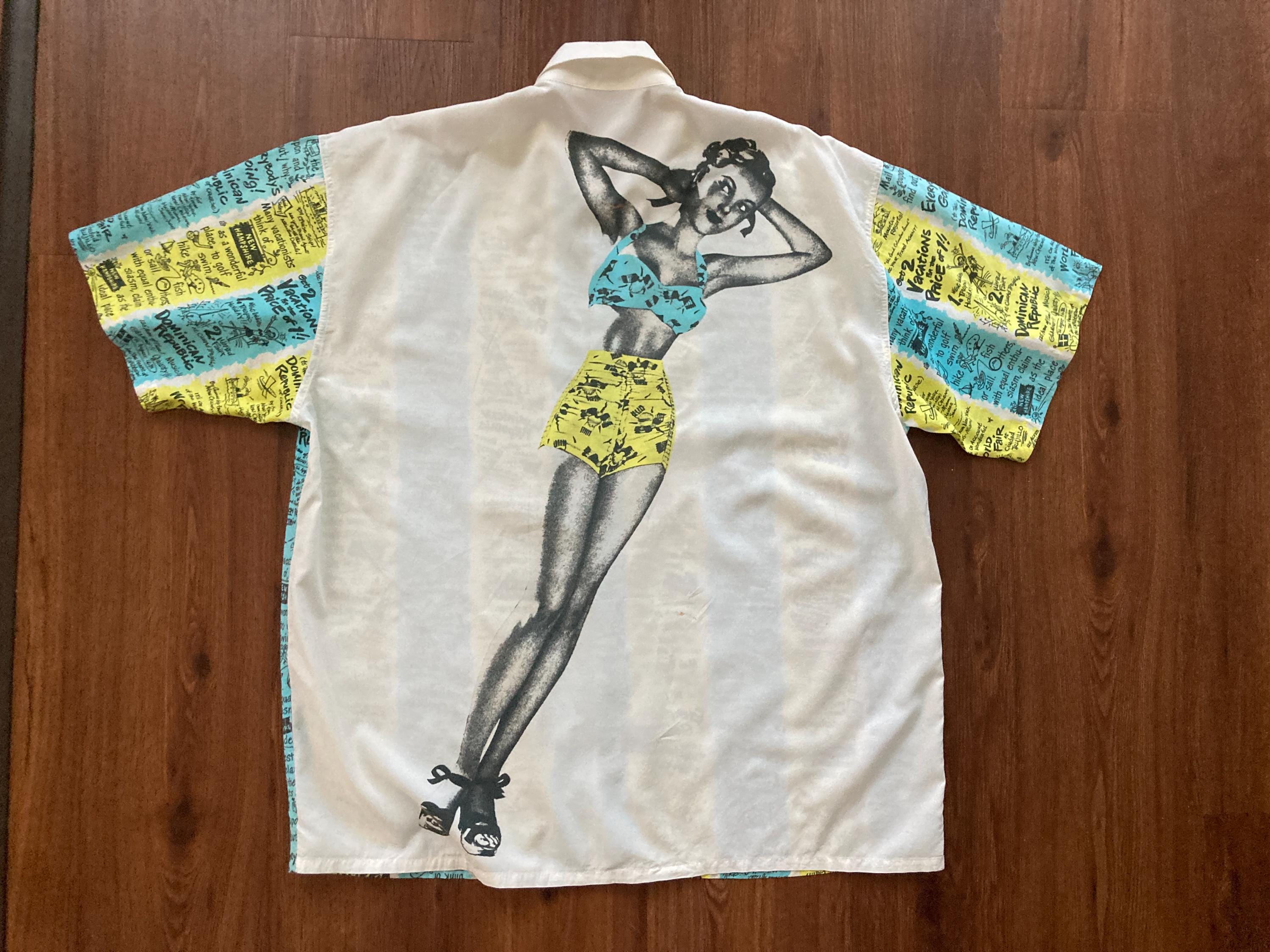 Pinup Girl Hawaiian Shirt - Etsy Hong Kong