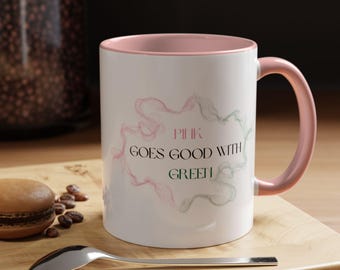 Roze en groene Wicked Mug, Glinda en Elphaba geïnspireerde geschenken, Wicked Gift, cadeau musicalliefhebber, Wicked Mug, Wicked Musical, cadeau voor vrienden