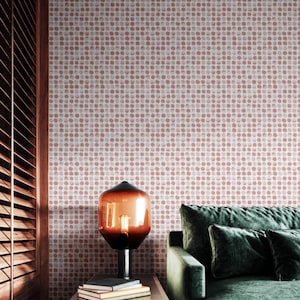 Tapete aus nicht gewebtem Papier mit roter Tapete im Art Deco- und Minimalismus-Stil.