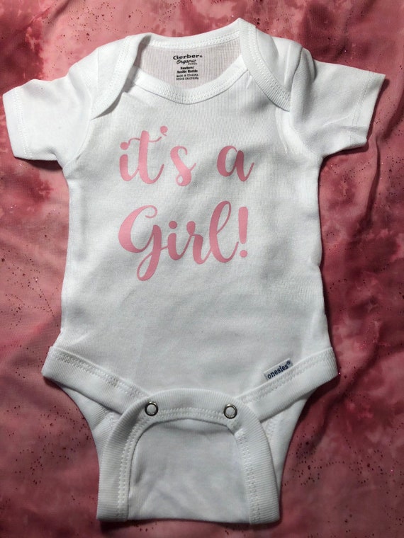 baby girl announcement onesie