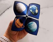 Space Fortune Teller / Chatter Box for Kids, Party Games, Downloadable, Printable, Kids Craft, Kids Activity, Printable Game, Space Theme