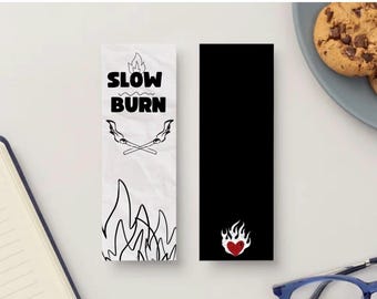 Double-Sided Slow Burn Bookmark – Romance Trope Bookmark for Readers