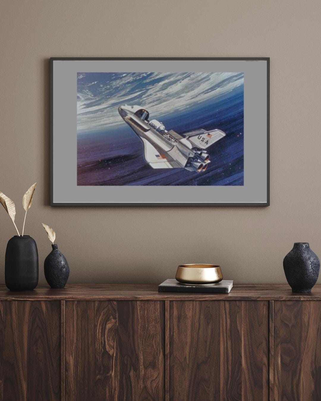 Space Shuttle Concept Poster – Retro NASA Spacecraft Art – Vintage ...