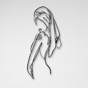 Minimalist Woman Metal Wall Decor | Female Body Wall Decor | Feminine One Line Art | Metal Decor | Metal Wall Hangings