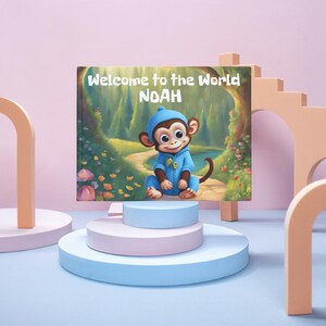 Libro di fiabe personalizzato "Benvenuti nel mondo" per neonati, bambini piccoli e bambini; libro di fiabe con il nome del bambino; libro di fiabe per bambino piccolo