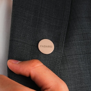 Custom Engraved Logo Brooch Pin, Logo Lapel Pin, Sign Collar Pin, Company Gifts With Logo, Business Logo Badge Pin, Unisex Staff ID Tags